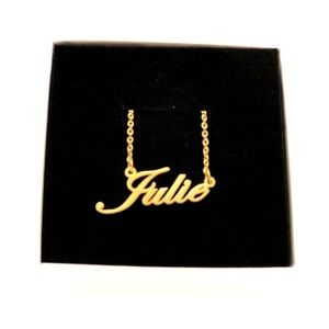Dessy Adoye Jewelry - 14K Gold Plated Name Necklace - Julie Dessy Adoye Jewelry - 14K Gold Plated Name Necklace - Julie